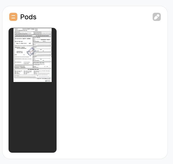 POD — Proof of Delivery